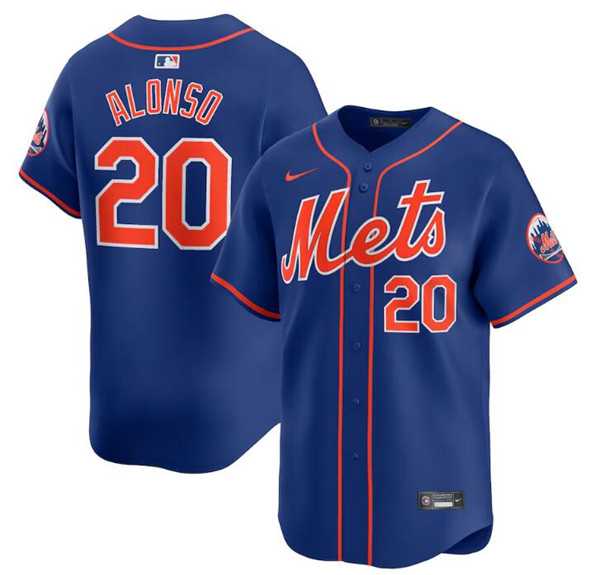 Men's New York Mets #20 Pete Alonso Royal 2024 Alternate Limited Stitched Baseball Jersey Dzhi,We sell and wholesale Men's New York Mets #20 Pete Alonso Royal 2024 Alternate Limited Stitched Baseball Jersey Dzhi on line form chian!